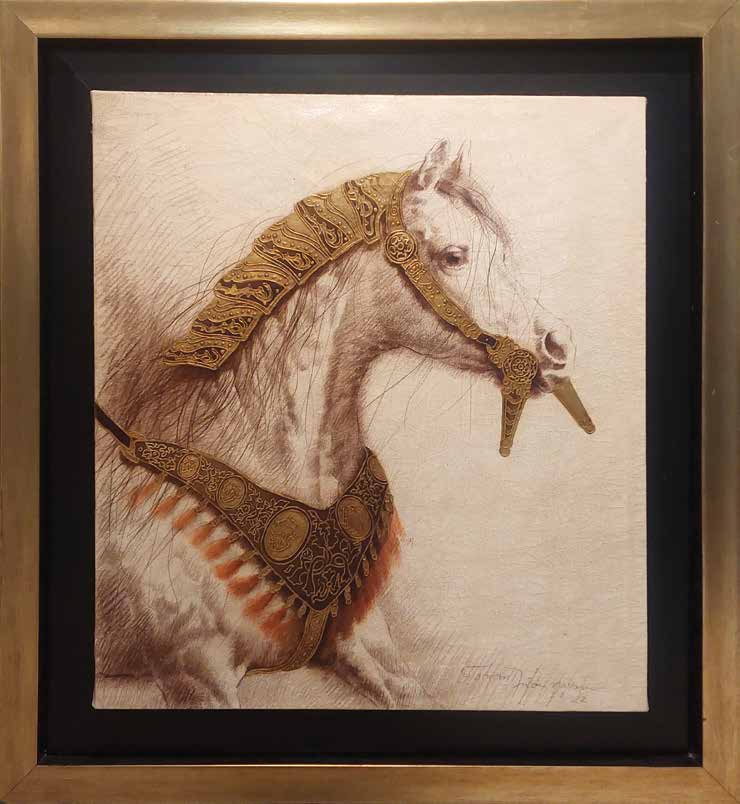 Caballo sobre blanco II by Fabián Antón Navarro